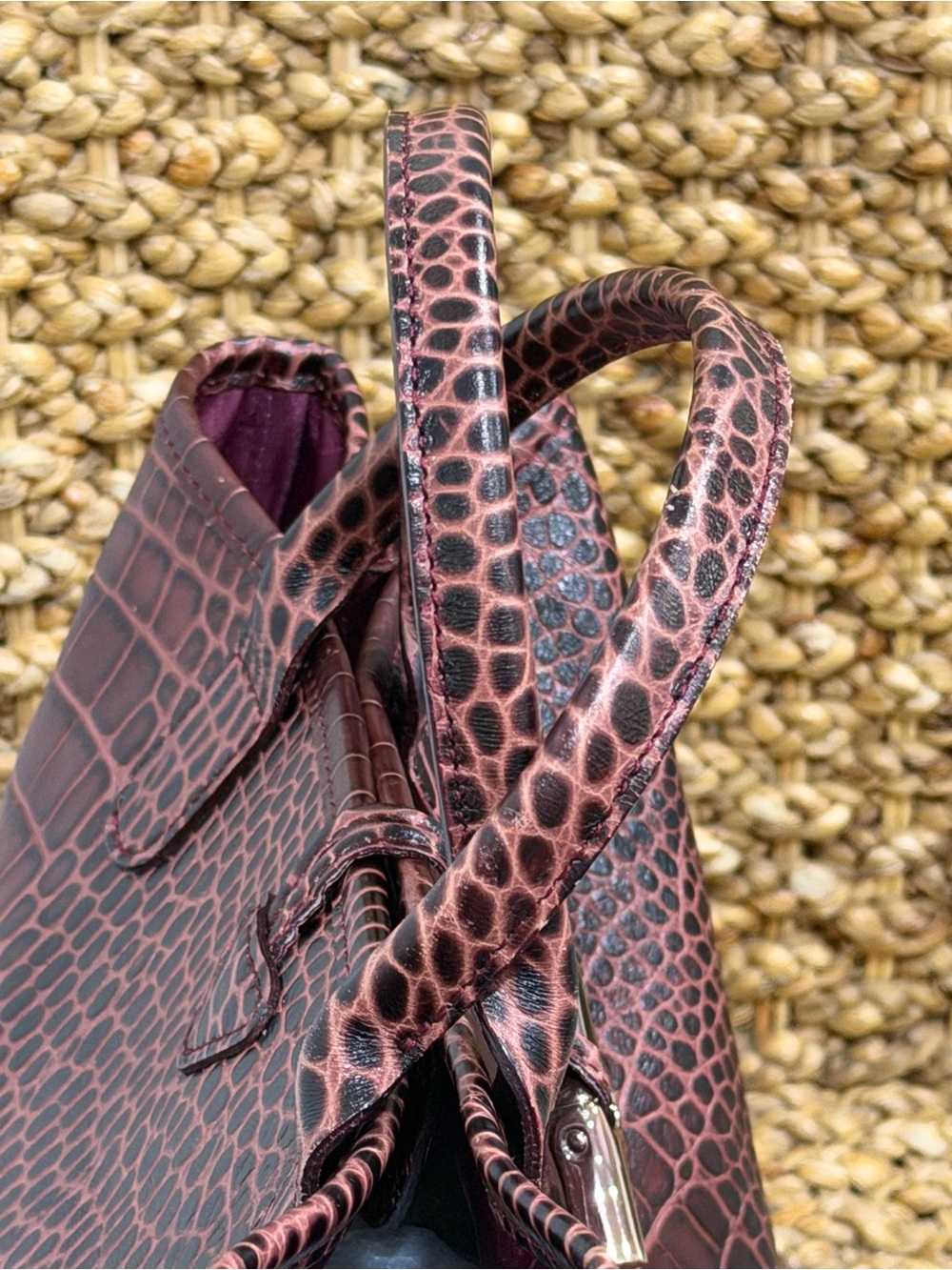 Longchamp Roseau Tote Crocodile-Embossed Leather - Picture 7 of 12
